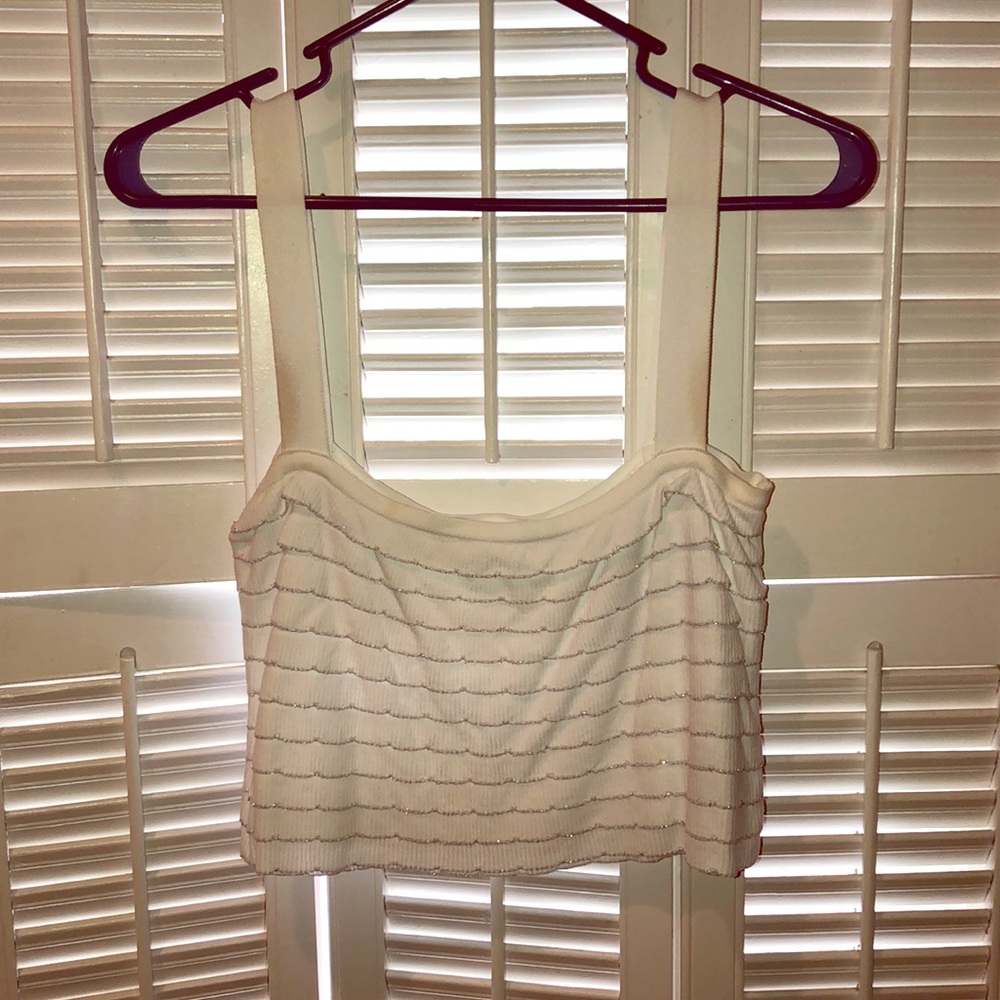 Zara ruffle crop top